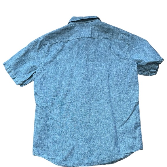 Grey Banana Republic Linen Button Up Polo Shirt (S) - Picture 6 of 8